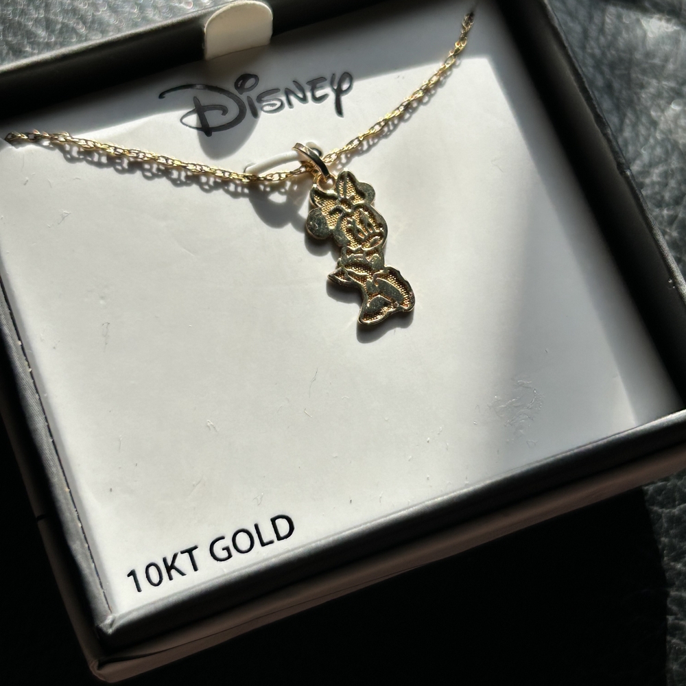 Dazzling Disney 10K Gold Minnie Mouse Necklace!! NWOT!!!